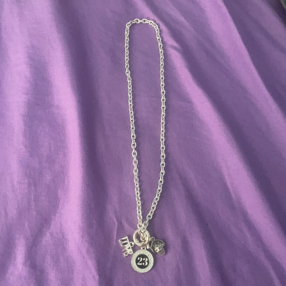 Basketball charm necklace